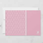 Diamond Lace Pink Foto Einladung (Rückseite)