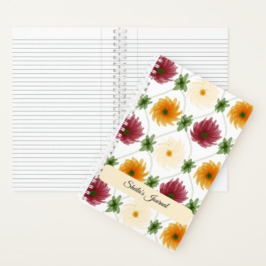 Diamond Lattice Pattern Multicoloured Notizblock (Innen)