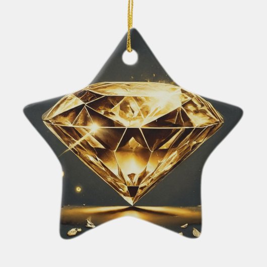 Diamond Light Black Background and Music Keramik Ornament (Vorne)