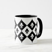 Diamond Lilie Pattern Tasse (VorderseiteRechts)