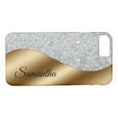 Diamond Look Bling Gold Metal Personalisiert Case-Mate iPhone Hülle (Rückseite (Horizontal))