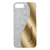 Diamond Look Bling Gold Metal Personalisiert Case-Mate iPhone Hülle (Rückseite)
