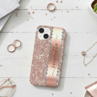 Diamond Look Glitzer Kalligraphie Name Rose Gold