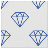 Diamond - Marine auf Weiß Stoff (Nahaufnahme)