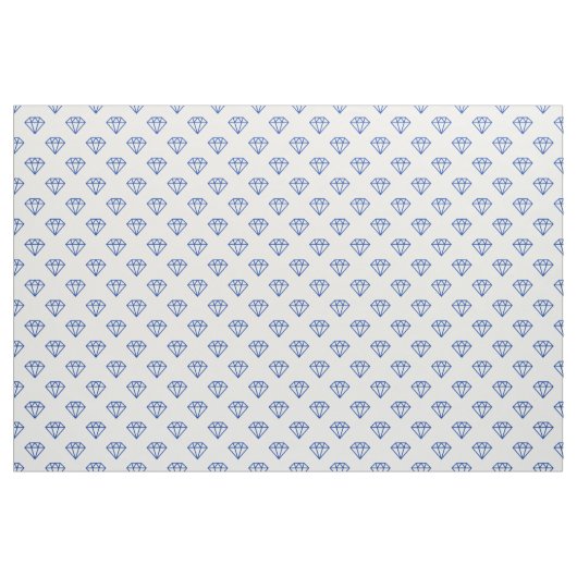 Diamond - Marine auf Weiß Stoff (Yard (91,4 cm))