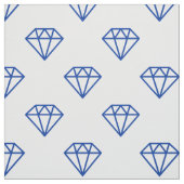 Diamond - Marine auf Weiß Stoff (Muster)