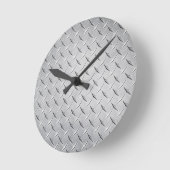 Diamond Metal Plate Runde Wanduhr (Winkel)