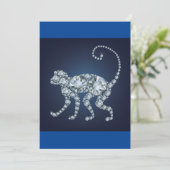 Diamond Monkey Einladung (Stehend Vorderseite)