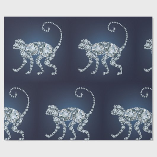 Diamond Monkey Geschenkpapier (Flach)