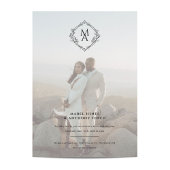 Diamond Monogram und Foto Wedding Einladung