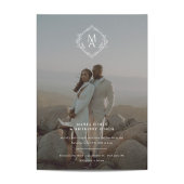 Diamond Monogram und Foto Wedding Einladung