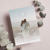 Diamond Monogram und Foto Wedding Folieneinladung