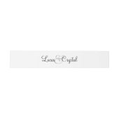 Diamond Monogram Wedding Einladungsbanderole (Flach)