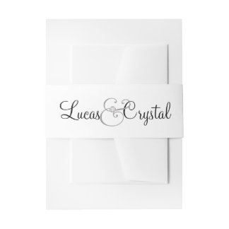 Diamond Monogram Wedding Einladungsbanderole