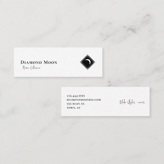 Diamond Moon Logo Mini Visitenkarte (Vorne/Hinten)