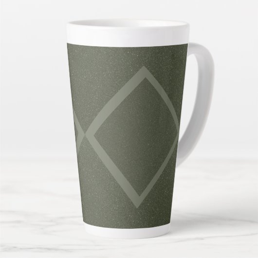Diamond Moss Green Texture Latte Tasse (Rechte Ecke)