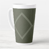 Diamond Moss Green Texture Latte Tasse (Linke Ecke)