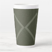 Diamond Moss Green Texture Latte Tasse (Vorderseite)