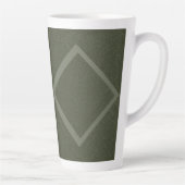 Diamond Moss Green Texture Latte Tasse (Rechts)