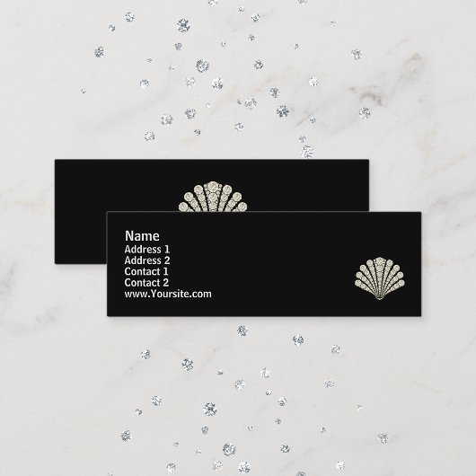 Diamond Muschel Mini Business Card Mini Visitenkarte
