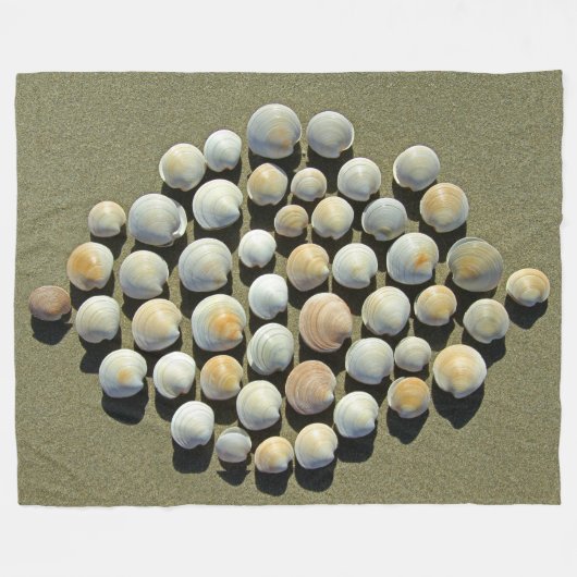 DIAMOND-MUSCHELN FLEECEDECKE (Vorderseite (Horizontal))