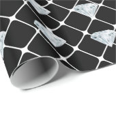 Diamond Muster Bling Designer suchen Geschenk Geschenkpapier (Rolleneckpunkt)