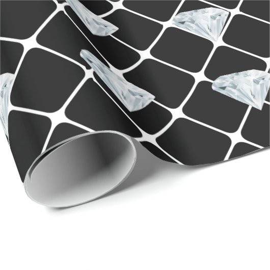 Diamond Muster Bling Designer suchen Geschenk Geschenkpapier (Rolleneckpunkt)