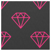 Diamond - Neon Red auf Black Stoff (Nahaufnahme)