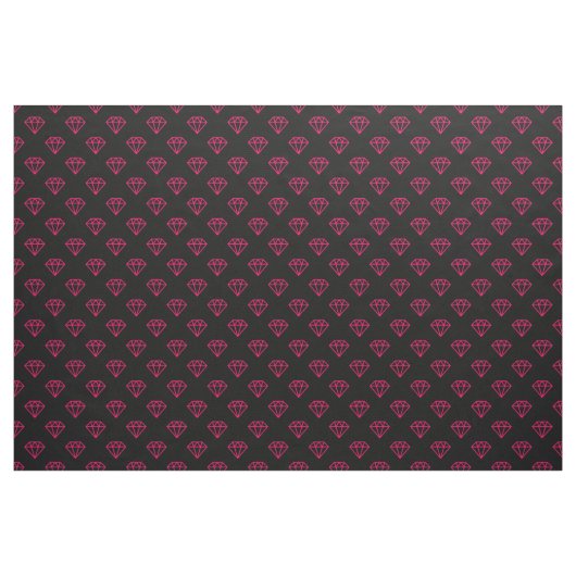 Diamond - Neon Red auf Black Stoff (Yard (91,4 cm))