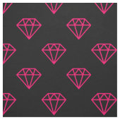 Diamond - Neon Red auf Black Stoff (Muster)