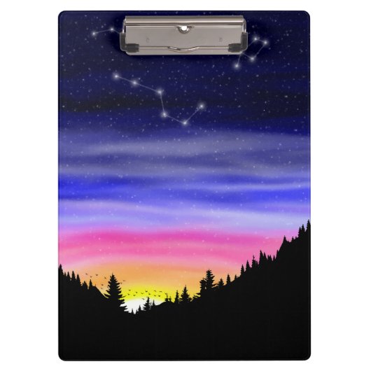 Diamond Night Clipboard Klemmbrett (Vorderseite)