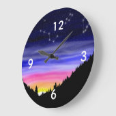 Diamond Night Große Wanduhr (Winkel)