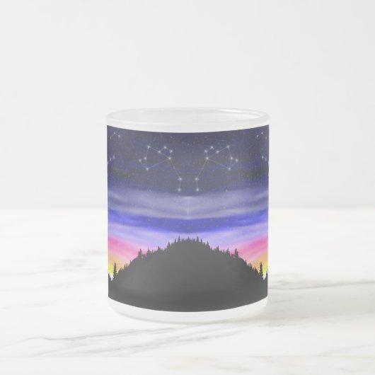 Diamond Night Mattiert Glass Coffee Tasse (Mittel)