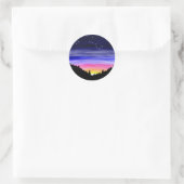 Diamond Night Runder Aufkleber (Tasche)