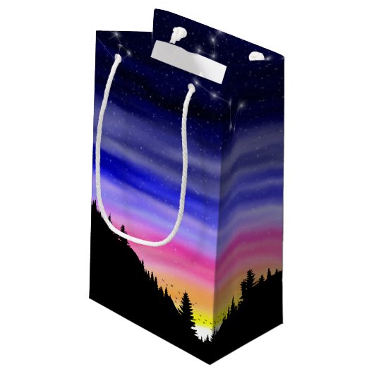 Diamond Night Small Geschenktasche Kleine Geschenktüte (Rückseite Schrägansicht)