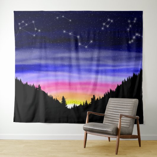 Diamond Night Tapestry Wandteppich (Beispiel (Horizontal))