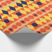 Diamond Orange Circle Shapes Gift Wrapping Paper Geschenkpapier (Ecke)