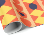 Diamond Orange Circle Shapes Gift Wrapping Paper Geschenkpapier (Rolleneckpunkt)