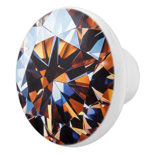 Diamond Orange Kristallmuster Keramikknauf