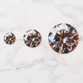 Diamond Orange Kristallmuster Konfetti (Vorderseiten)