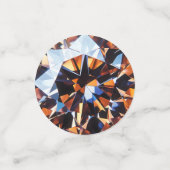 Diamond Orange Kristallmuster Konfetti (Klein Vorderseite)