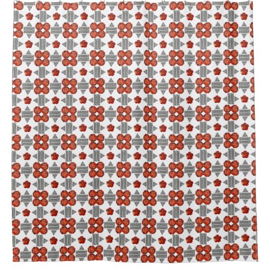Diamond Orange Muster Duschvorhang (Vorderseite)