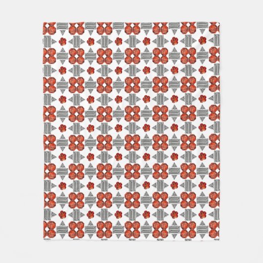 Diamond Orange Muster Fleecedecke (Vorderseite)