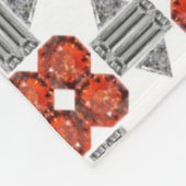 Diamond Orange Muster Fleecedecke (Ecke)