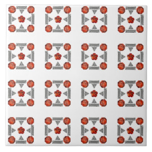 Diamond Orange Muster Fliese