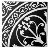 Diamond Oriented Large Print Abstract Black Fliese (Vorderseite)