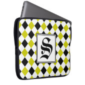 Diamond Pattern #1 Mit Monogramm Laptopschutzhülle (Vorne Rechts)