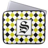 Diamond Pattern #1 Mit Monogramm Laptopschutzhülle (Vorderseite)