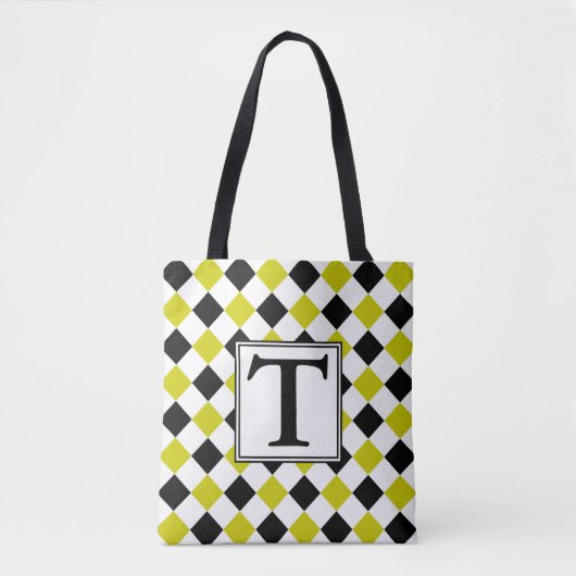 Diamond Pattern #1 Mit Monogramm Tasche (Vorderseite)
