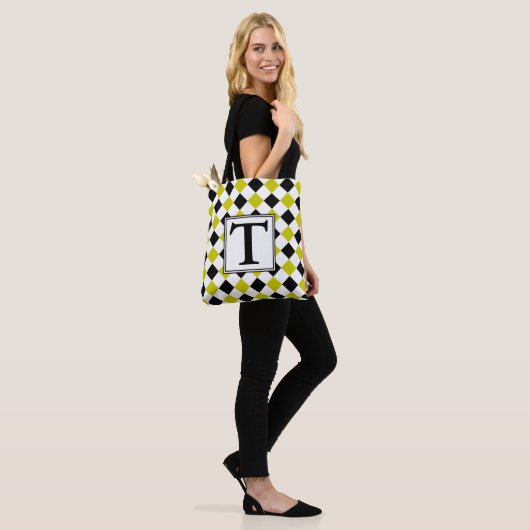 Diamond Pattern #1 Mit Monogramm Tasche (Am Model)